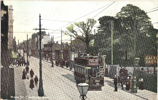 Main Street with Tram Car at Railway Station - Circa 1900 - Card Dated 1905